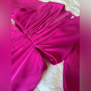 Glam Apparel hot pink jumpsuit